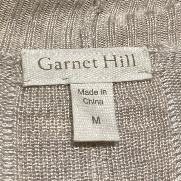 Garnet Hill Cream Soft Knit Ruched Wrap Cardigan Open Sweater Medium - Picture 7 of 9